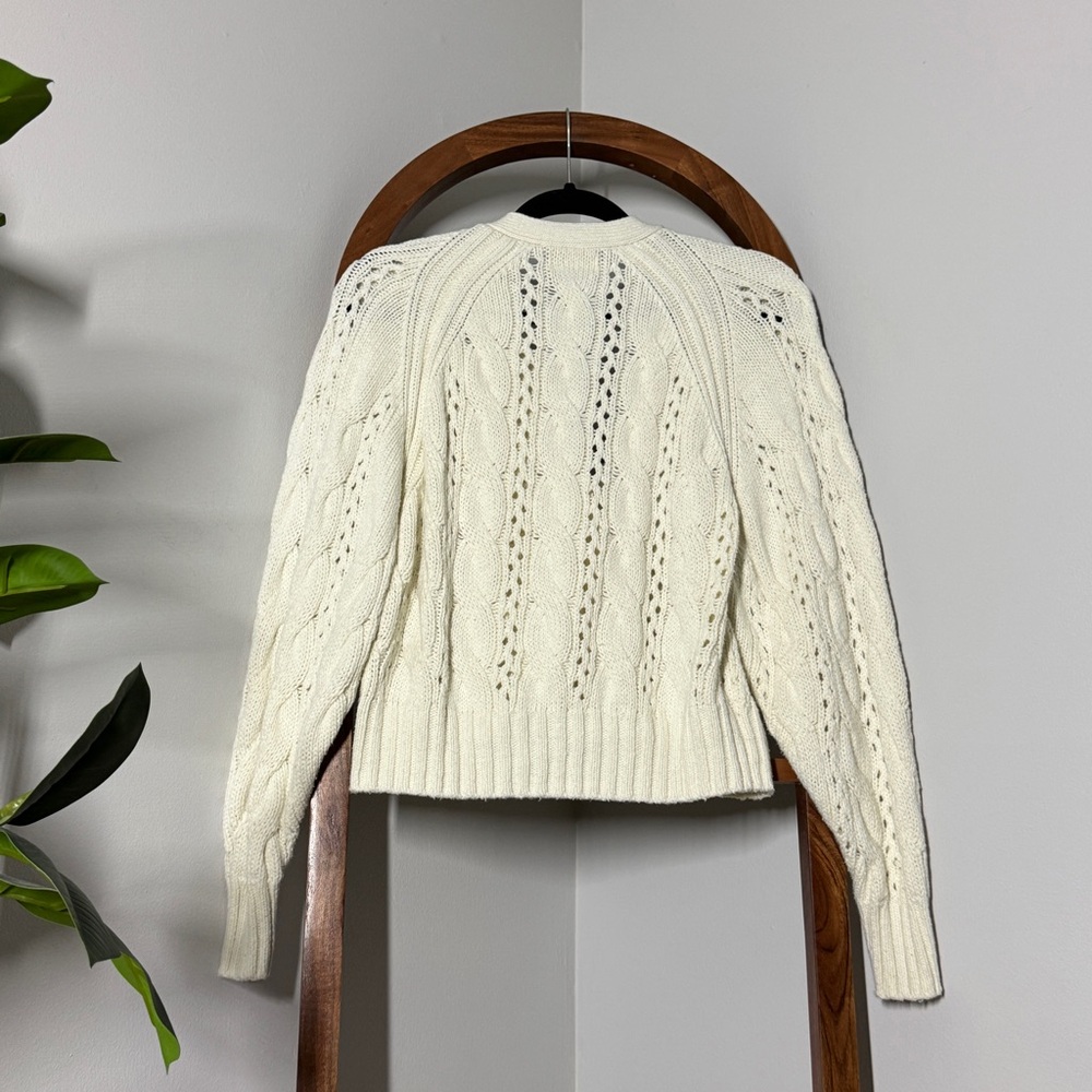 Universal Thread SMALL Cream Button Front Cropped… - image 3